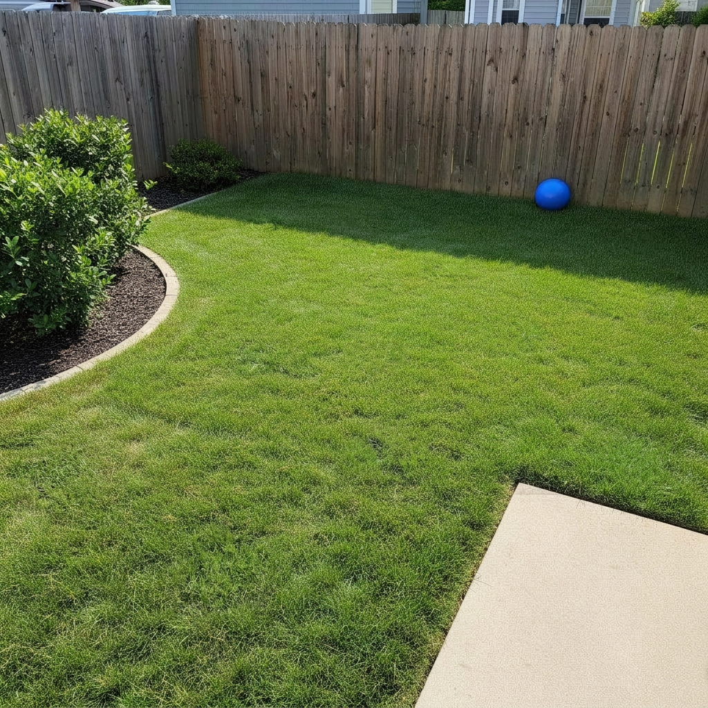 Yard after cleanup